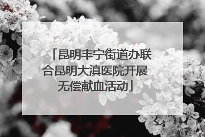 昆明丰宁街道办联合昆明大滇医院开展无偿献血活动