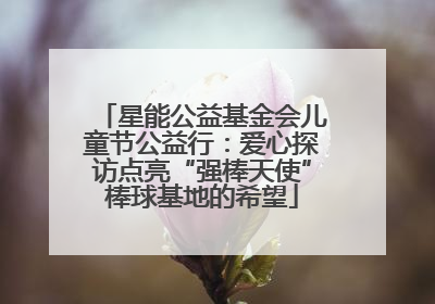 星能公益基金会儿童节公益行：爱心探访点亮“强棒天使”棒球基地的希望