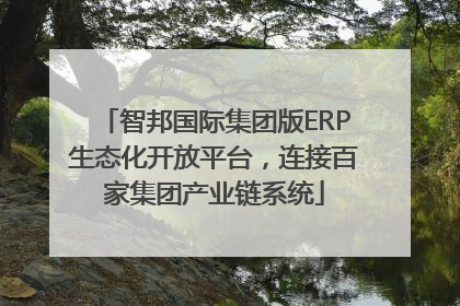 智邦国际集团版ERP生态化开放平台，连接百家集团产业链系统