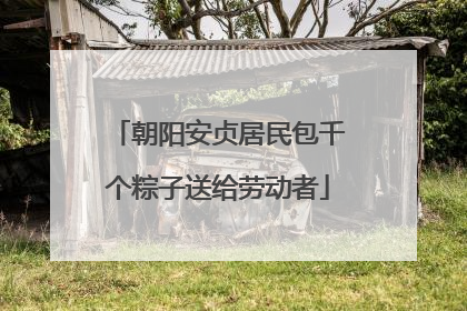 朝阳安贞居民包千个粽子送给劳动者