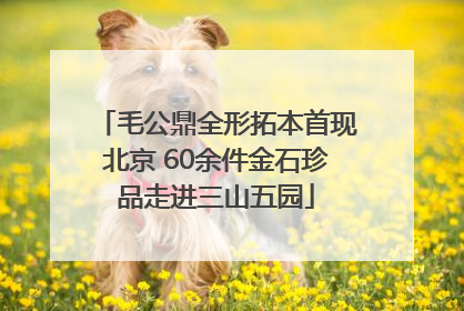 毛公鼎全形拓本首现北京 60余件金石珍品走进三山五园