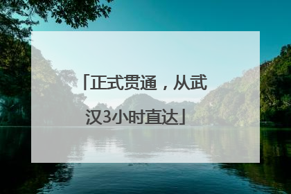 正式贯通，从武汉3小时直达