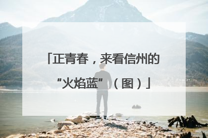 正青春，来看信州的“火焰蓝”（图）