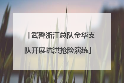 武警浙江总队金华支队开展抗洪抢险演练