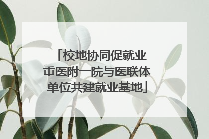 校地协同促就业 重医附一院与医联体单位共建就业基地