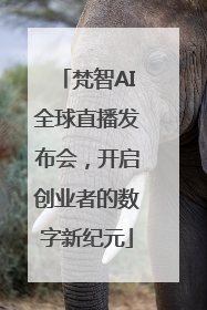 梵智AI全球直播发布会，开启创业者的数字新纪元