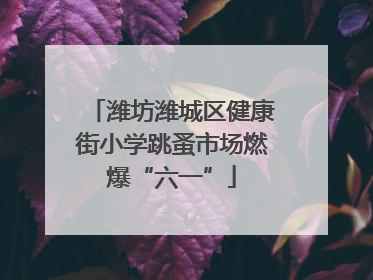 潍坊潍城区健康街小学跳蚤市场燃爆“六一”
