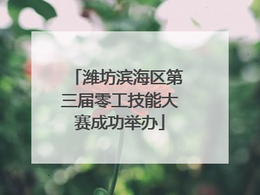 潍坊滨海区第三届零工技能大赛成功举办