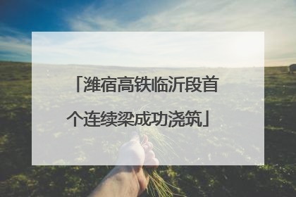 潍宿高铁临沂段首个连续梁成功浇筑