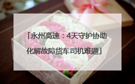 永州高速：4天守护协助 化解故障货车司机难题
