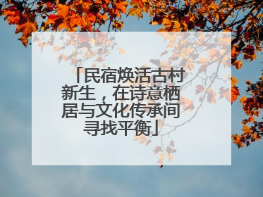 民宿焕活古村新生，在诗意栖居与文化传承间寻找平衡