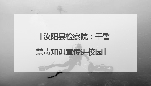 汝阳县检察院：干警禁毒知识宣传进校园