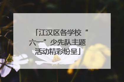 江汉区各学校“六一”少先队主题活动精彩纷呈