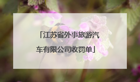 江苏省外事旅游汽车有限公司收罚单
