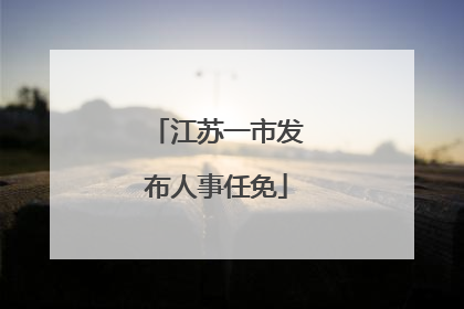 江苏一市发布人事任免
