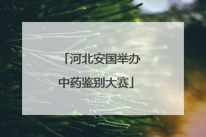 河北安国举办中药鉴别大赛