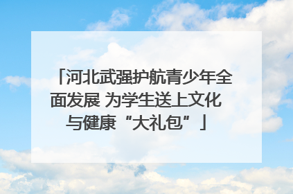 河北武强护航青少年全面发展 为学生送上文化与健康“大礼包”