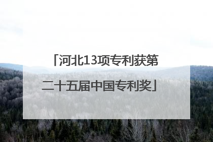 河北13项专利获第二十五届中国专利奖