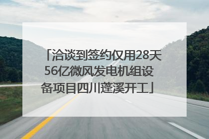 洽谈到签约仅用28天 56亿微风发电机组设备项目四川蓬溪开工