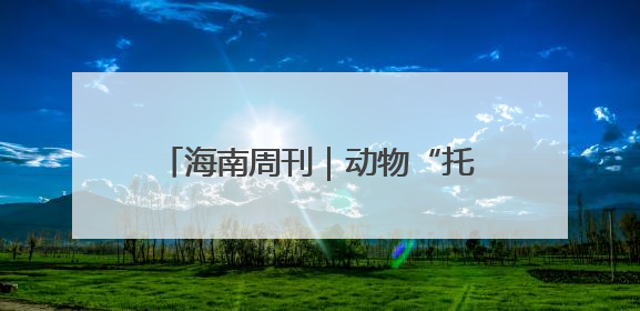 海南周刊｜动物“托儿所”里的双倍母爱