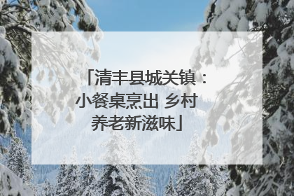清丰县城关镇：小餐桌烹出 乡村养老新滋味