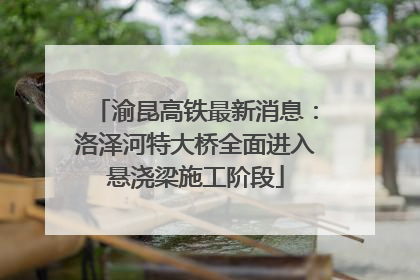 渝昆高铁最新消息：洛泽河特大桥全面进入悬浇梁施工阶段