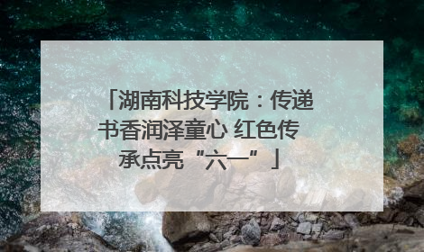 湖南科技学院：传递书香润泽童心 红色传承点亮“六一”
