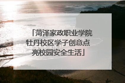 菏泽家政职业学院牡丹校区学子创意点亮校园安全生活