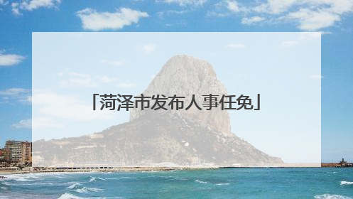 菏泽市发布人事任免