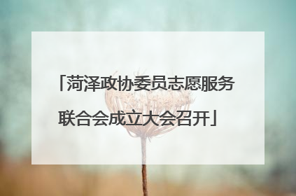 菏泽政协委员志愿服务联合会成立大会召开