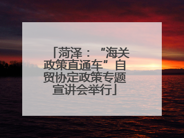 菏泽：“海关政策直通车”自贸协定政策专题宣讲会举行