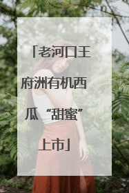 老河口王府洲有机西瓜“甜蜜”上市