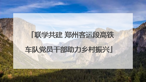 联学共建 郑州客运段高铁车队党员干部助力乡村振兴