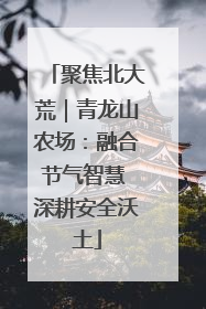 聚焦北大荒｜青龙山农场：融合节气智慧 深耕安全沃土