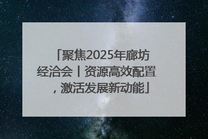 聚焦2025年廊坊经洽会丨资源高效配置，激活发展新动能