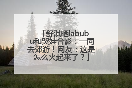 舒淇晒labubu和哭娃合影：一同去郊游！网友：这是怎么火起来了？