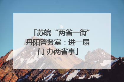 苏皖“两省一街”丹阳警务室：进一扇门 办两省事