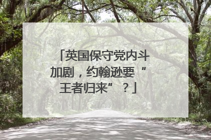 英国保守党内斗加剧，约翰逊要“王者归来”？