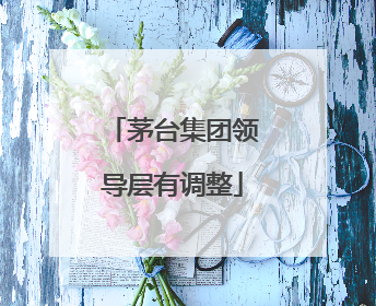 茅台集团领导层有调整