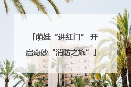 萌娃“进红门” 开启奇妙“消防之旅”