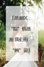 蒸湘区：“粽”情蒸湘 我们有“画”说