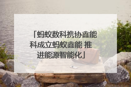 蚂蚁数科携协鑫能科成立蚂蚁鑫能 推进能源智能化