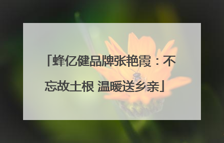 蜂亿健品牌张艳霞：不忘故土根 温暖送乡亲