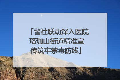 警社联动深入医院 珞珈山街道精准宣传筑牢禁毒防线