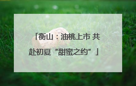 衡山：油桃上市 共赴初夏“甜蜜之约”