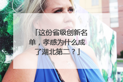 这份省级创新名单，孝感为什么成了湖北第二？