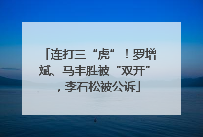 连打三“虎”！罗增斌、马丰胜被“双开”，李石松被公诉