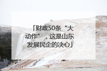 财政50条“大动作”，这是山东发展民企的决心