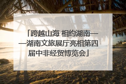 跨越山海 相约湖南——湖南文旅展厅亮相第四届中非经贸博览会
