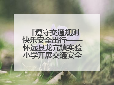 遵守交通规则 快乐安全出行——怀远县龙亢镇实验小学开展交通安全教育宣讲活动